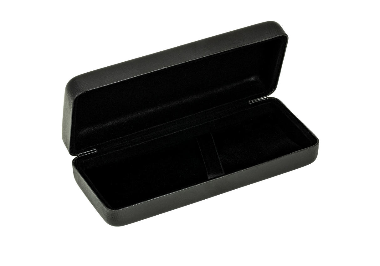 Black Leatherette Clamshell Pen Box