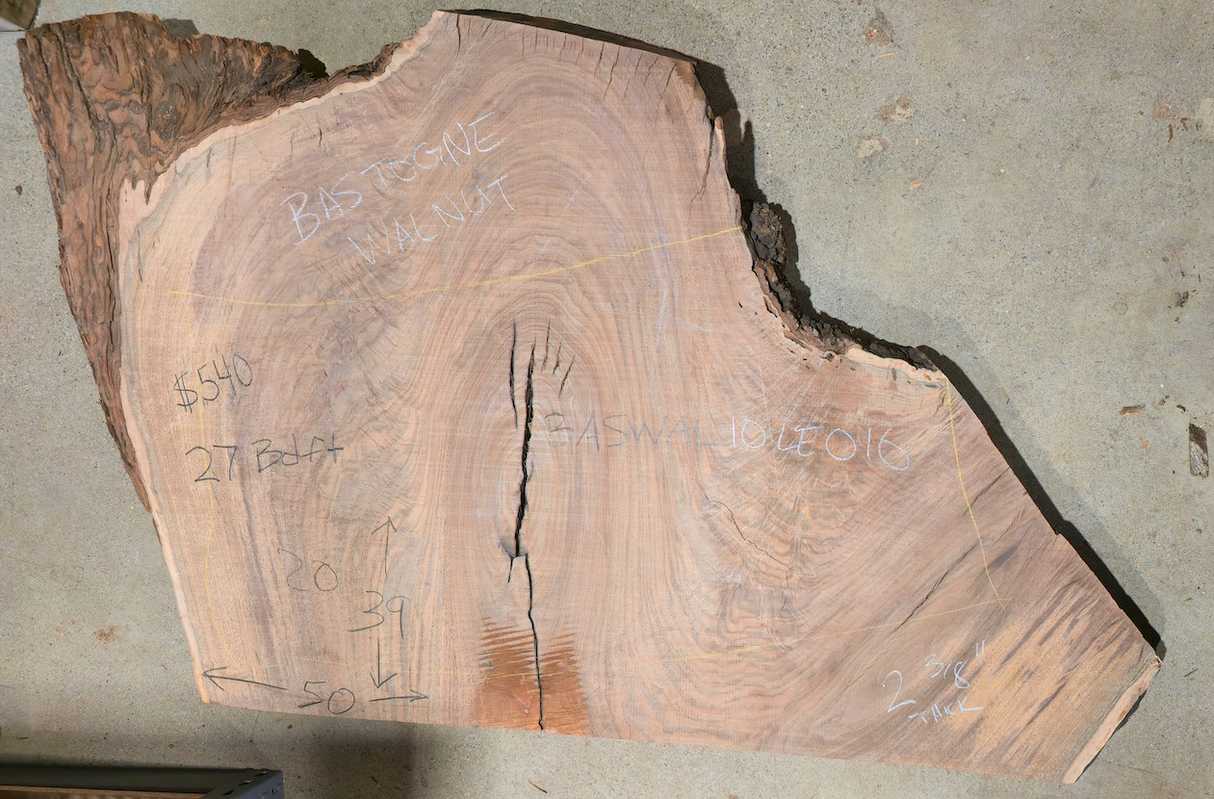 Bastogne Walnut 10/4 Live Edge #016