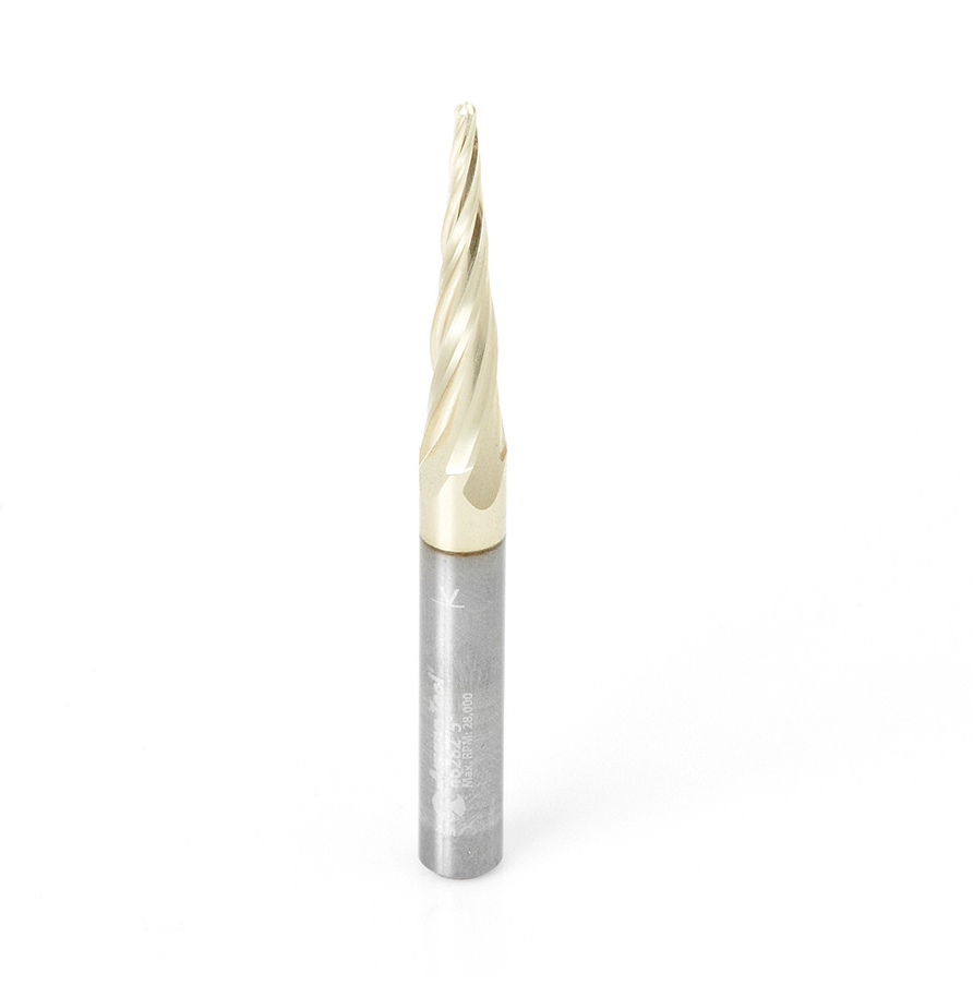 46282 CNC 2D and 3D Carving Tapered Up-Cut Spiral Router Bit