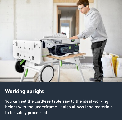 Cordless Table Saw - CSC SYS 50 EB-Basic