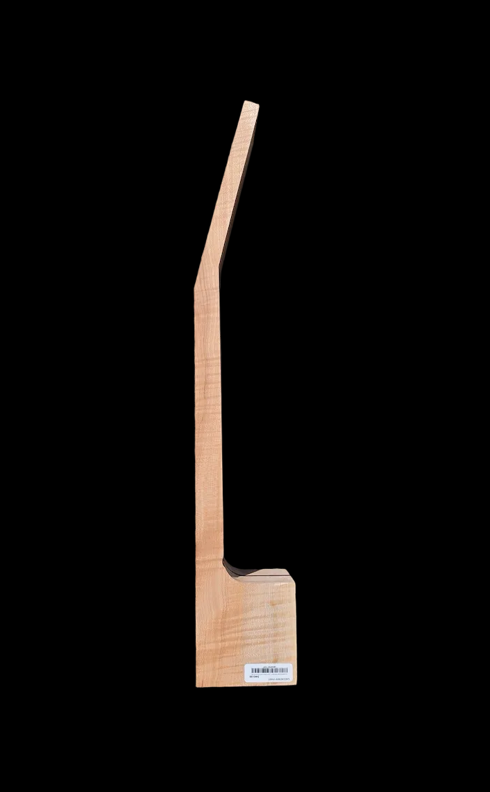 Laminated Acoustic Guitar Neck - Figured Maple and Purple Heart Inlay