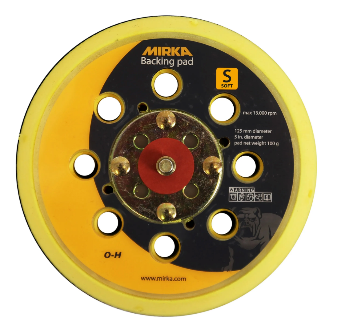 Backing Pad - 5” Multi‐Hole Grip‐Faced 100 gram