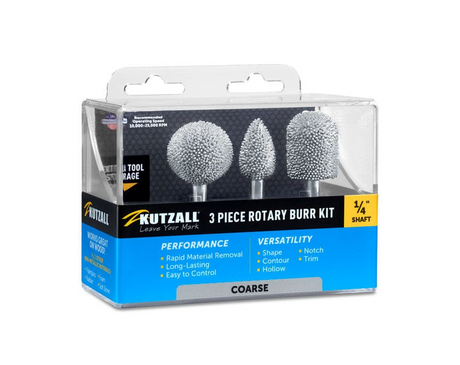 1/4" Shaft, 3 Piece Burr Kit