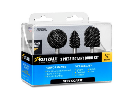 1/4" Shaft, 3 Piece Burr Kit