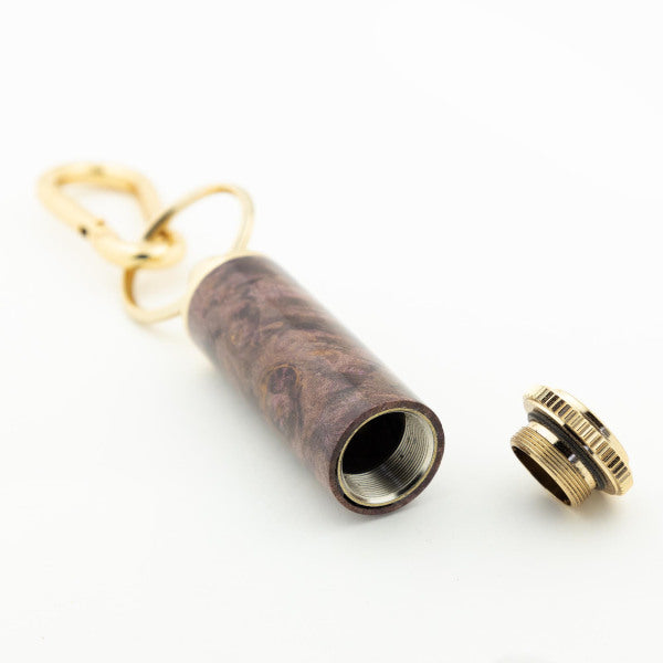 Pill Holder Key Ring with Carabiner