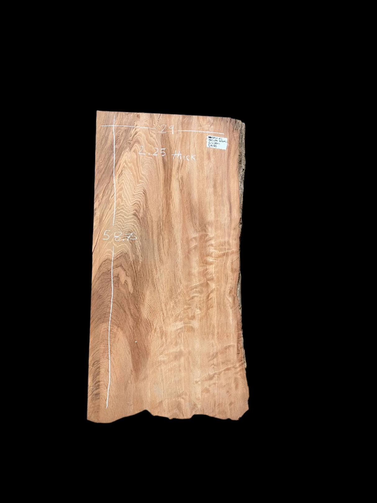 Curly old Growth Redwood Slab B157