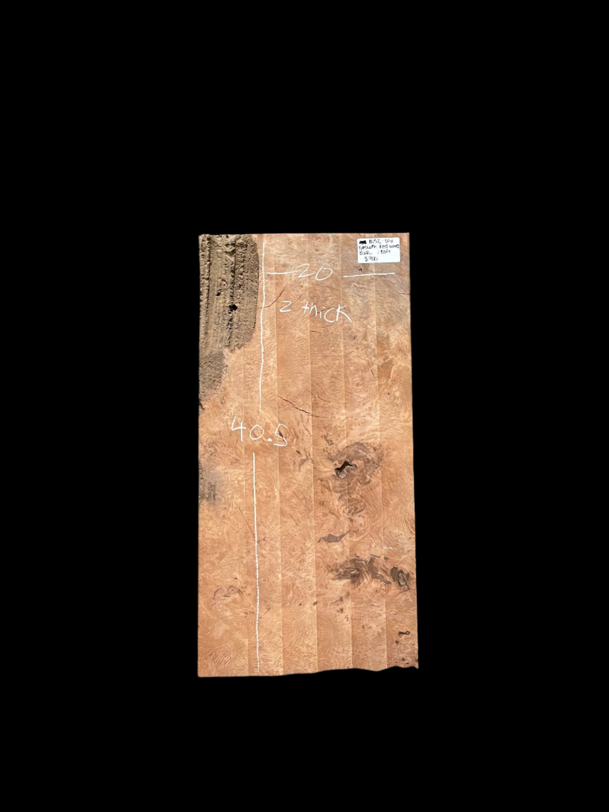 Old Growth Redwood Burl Slab B152