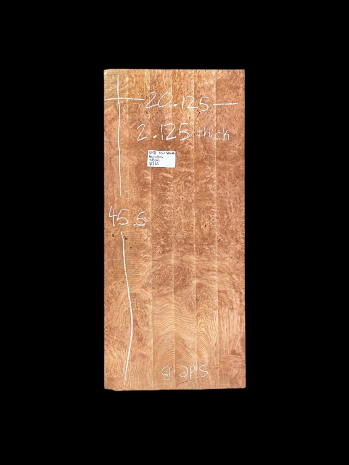 Curly Old Growth Redwood Burl Slab B160