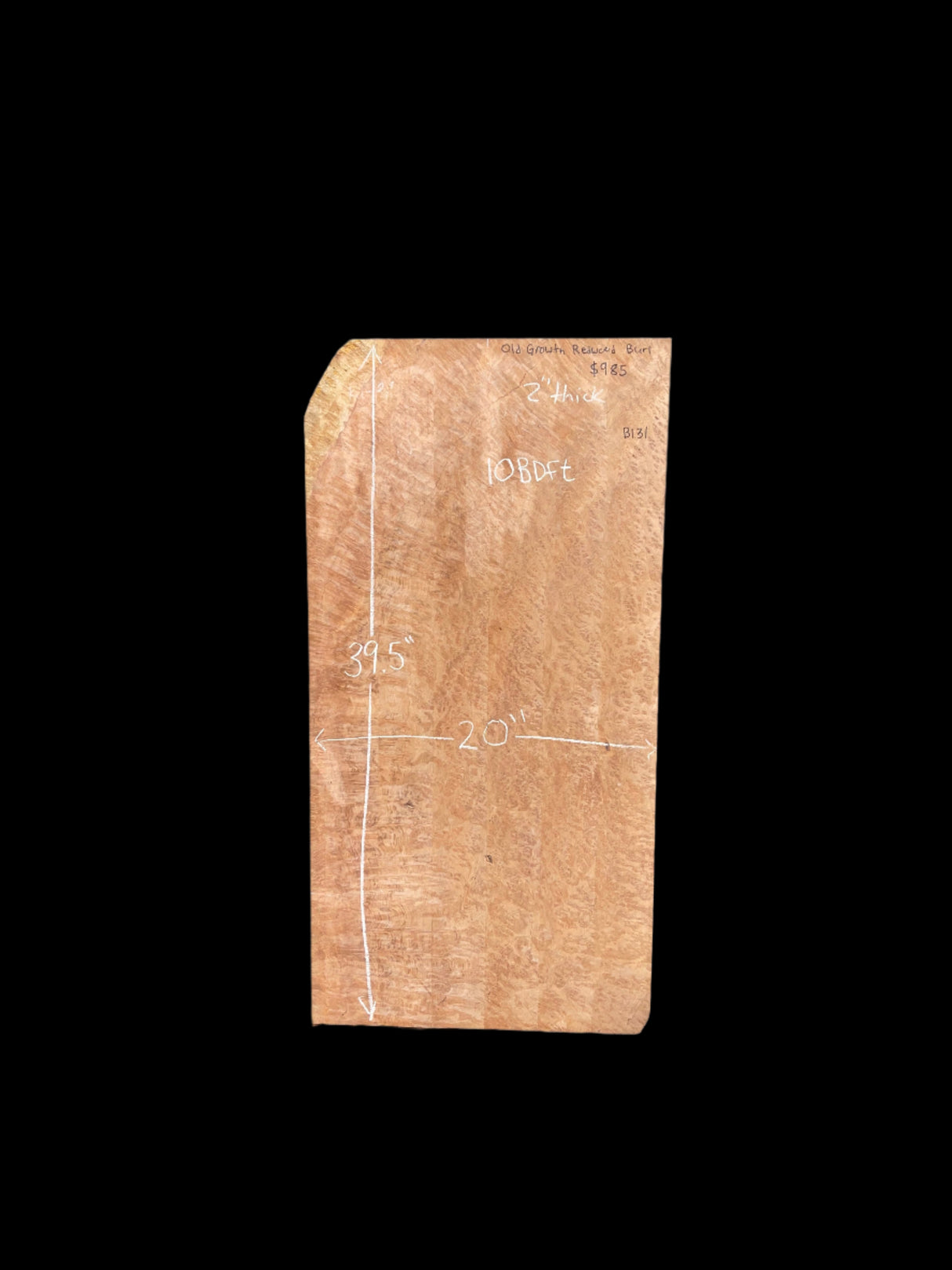 Old Growth Redwood Burl Slab B131