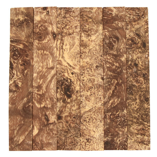 Stabilized Mottled Maple Burl Pen Blanks