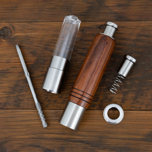 One Hand Push Pepper Mill Kit - Satin Chrome