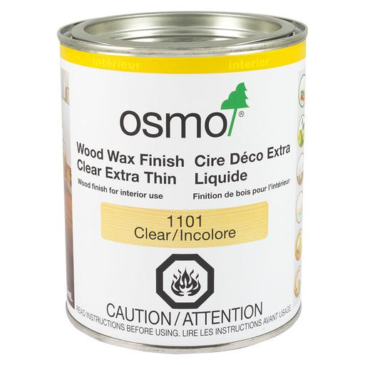 Osmo Wood Wax Finish Clear Extra Thin 0.75 Liter / 1101 Clear Satin