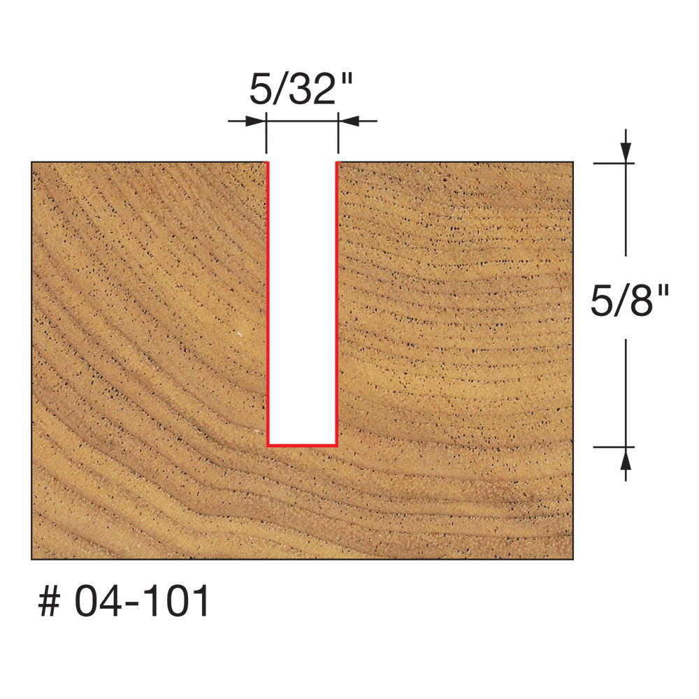 5/32" Double Flute Straight Bit