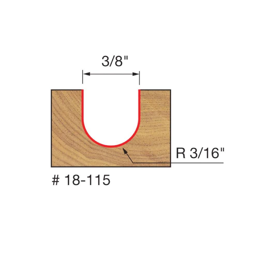 3/16" Radius Round Nose Bit