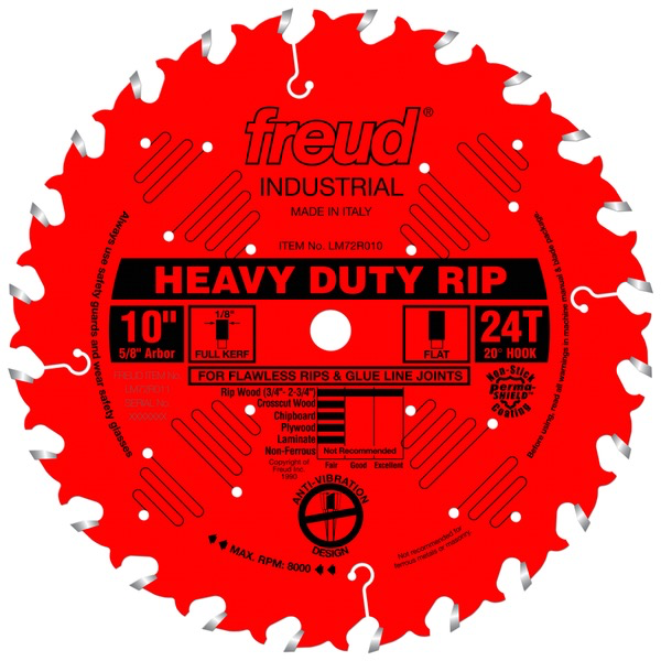 10" Heavy-Duty Rip Blade, 24T