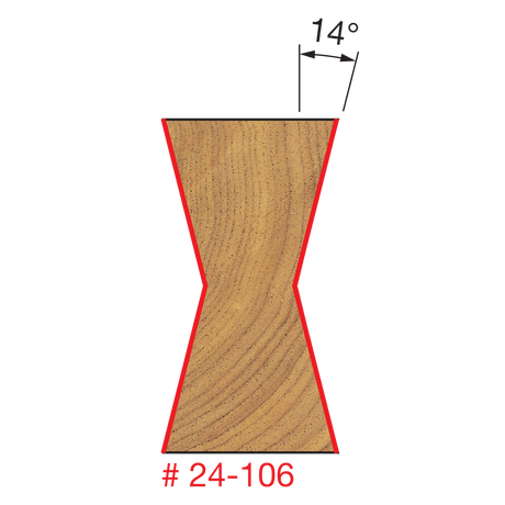 1"-1/8" x 1-3/4" Butterfly Spline Bit