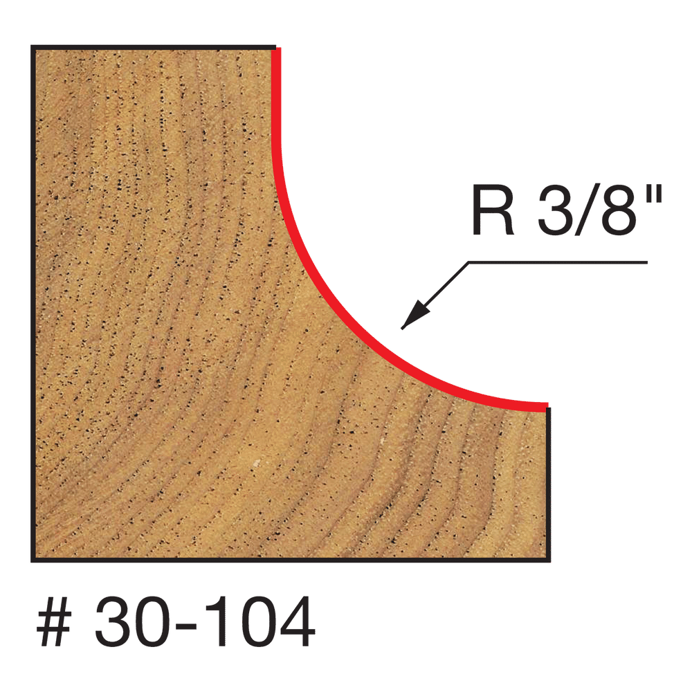 3/8" Radius Cove Bit