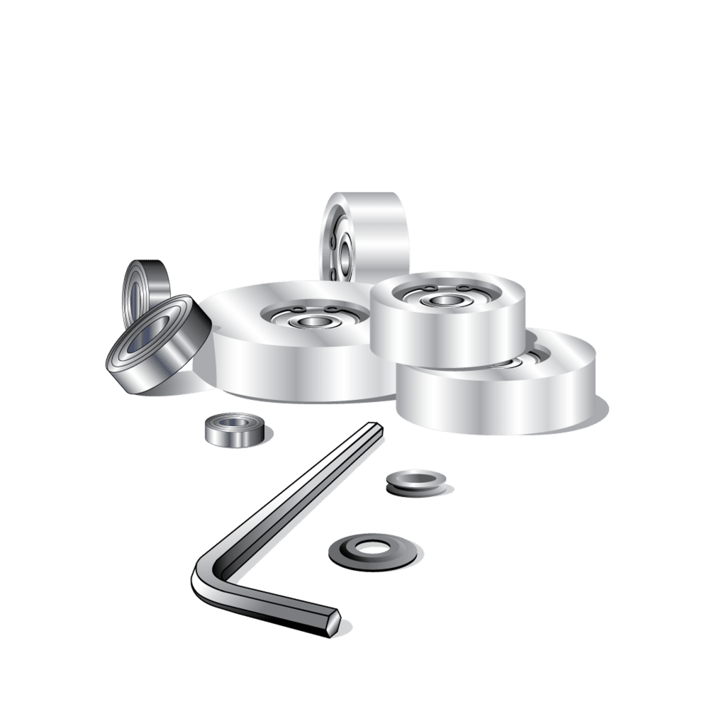 Rabbeting Kit, Flush 1/8", 1/4", 5/16", 3/8", 7/16", 1/2"
