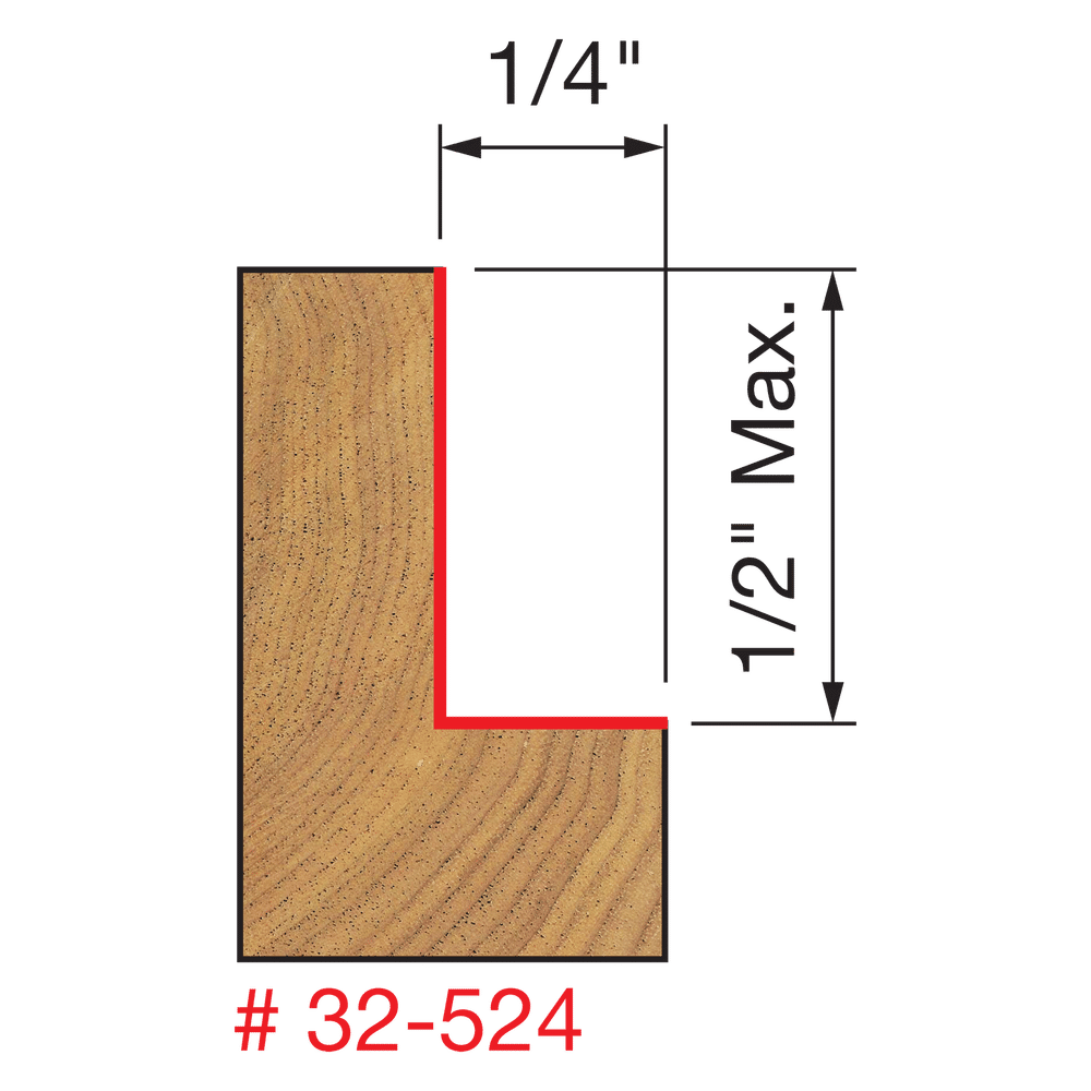 Flush Rabbeting Kit, 1/8", 1/4", 5/16", 3/8", 7/16", 1/2"