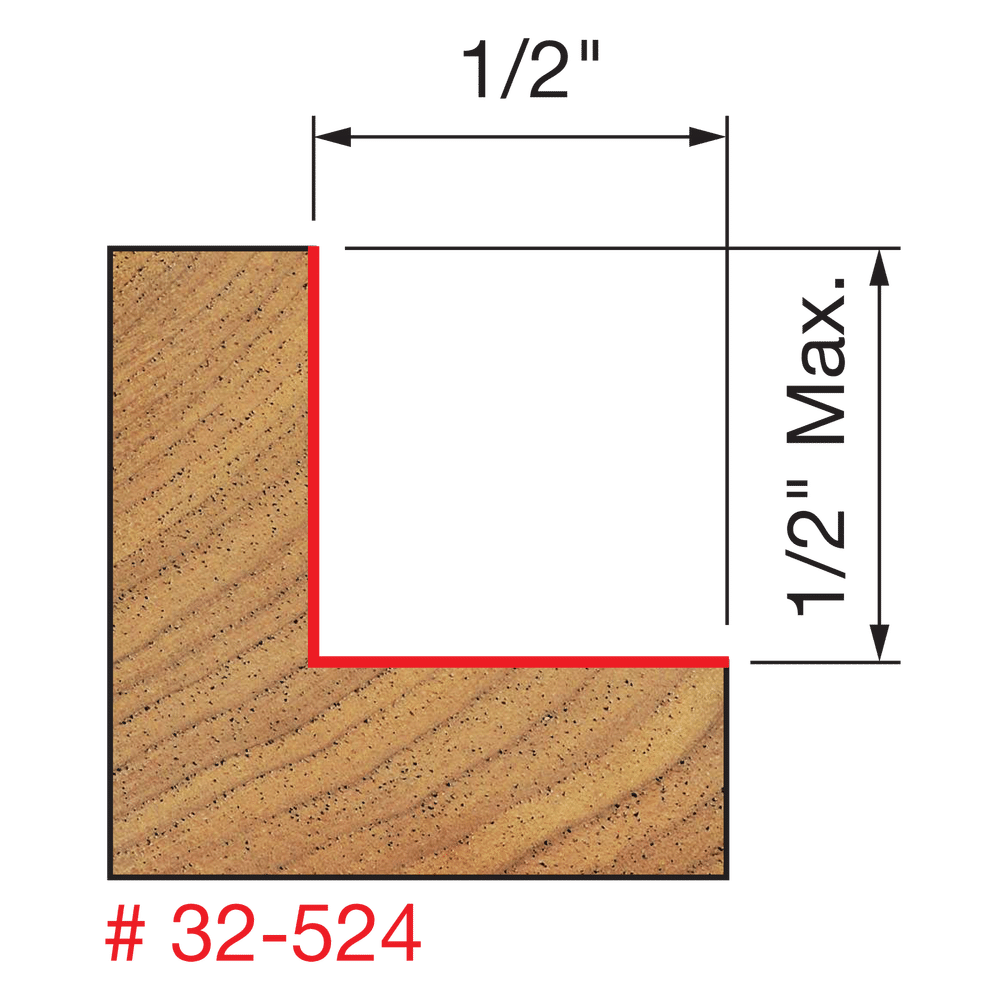 Flush Rabbeting Kit, 1/8", 1/4", 5/16", 3/8", 7/16", 1/2"