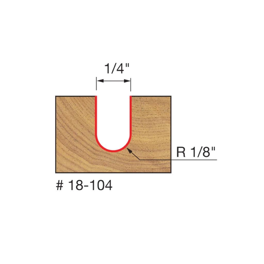1/8" Radius Round Nose Bit