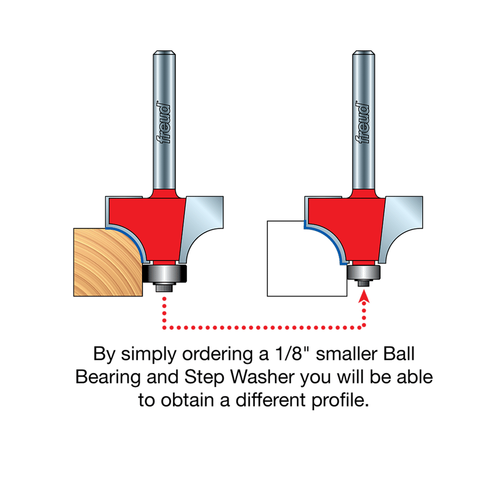 3/4" Radius Rounding Over Bit, Quadra Cut