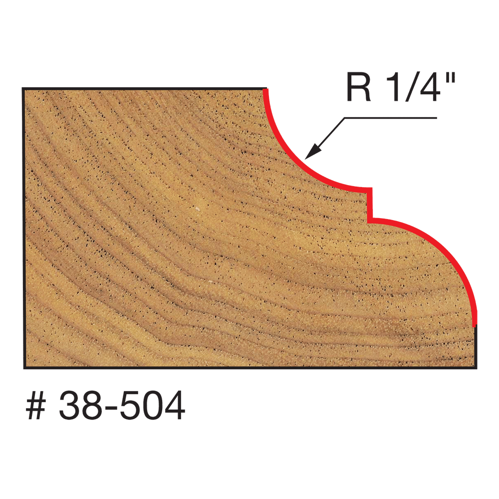 1"-1/2" Classical Bold Cove & Round Bit