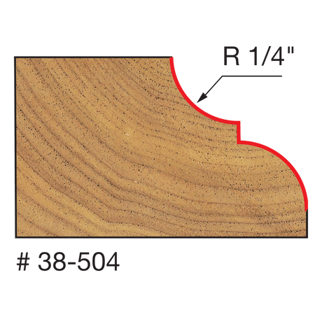 1"-1/2" Classical Bold Cove & Round Bit