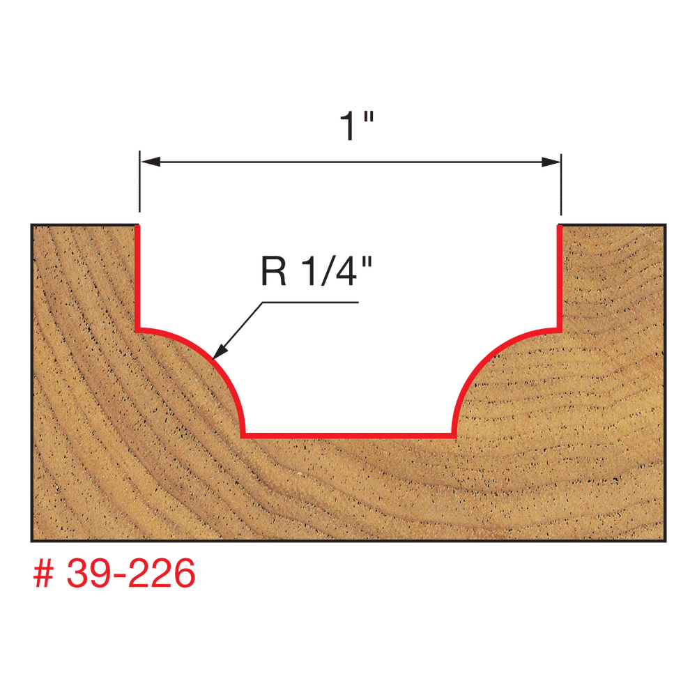 1/4" Radius Ovolo Bit