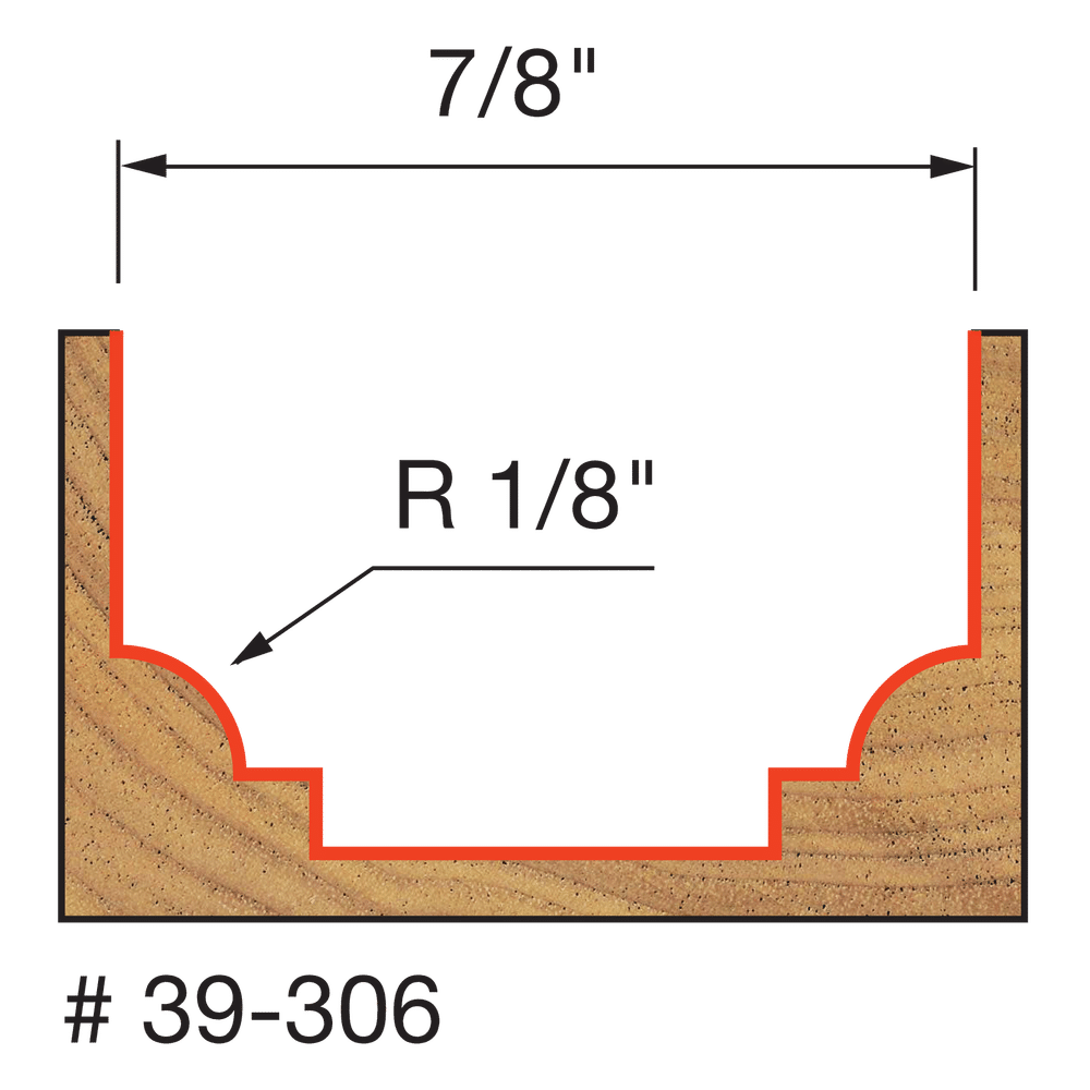 1/8" Radius Classical Beading Groove Bit