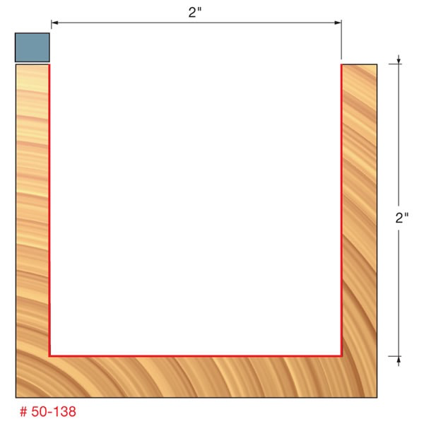2" x 2" Top Bearing Flush Trim Bit