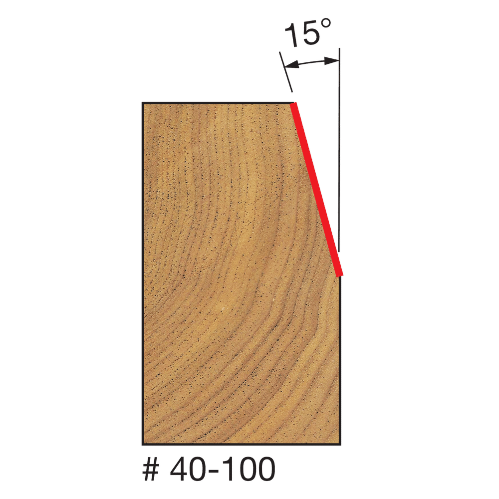 23/32" Chamfer Bit, 15deg