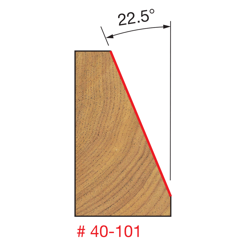 1"-1/4" Chamfer Bit, 22-1/2deg