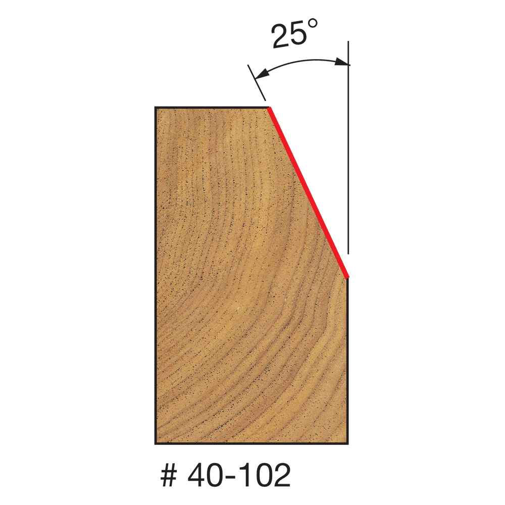 15/16" Chamfer Bit, 25deg