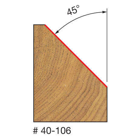 1"-3/4" Chamfer Bit, 45deg