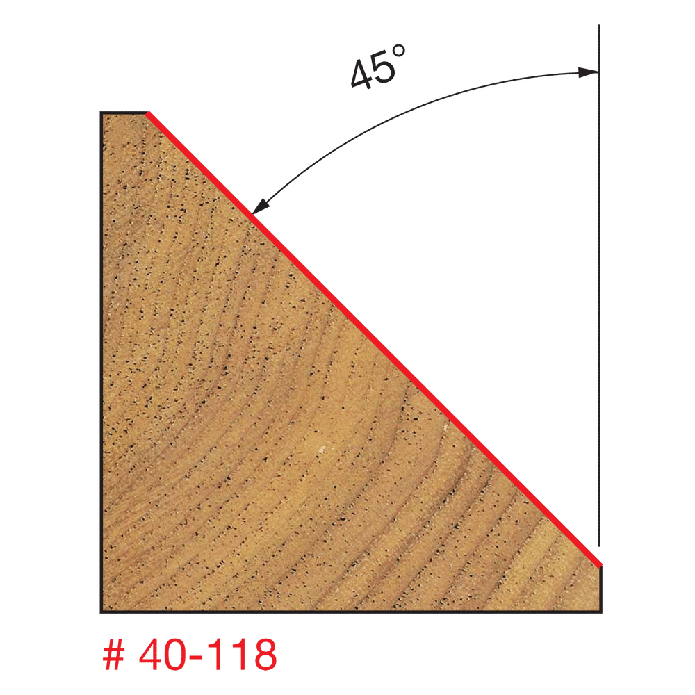 2"-1/2" Chamfer Bit, 45deg