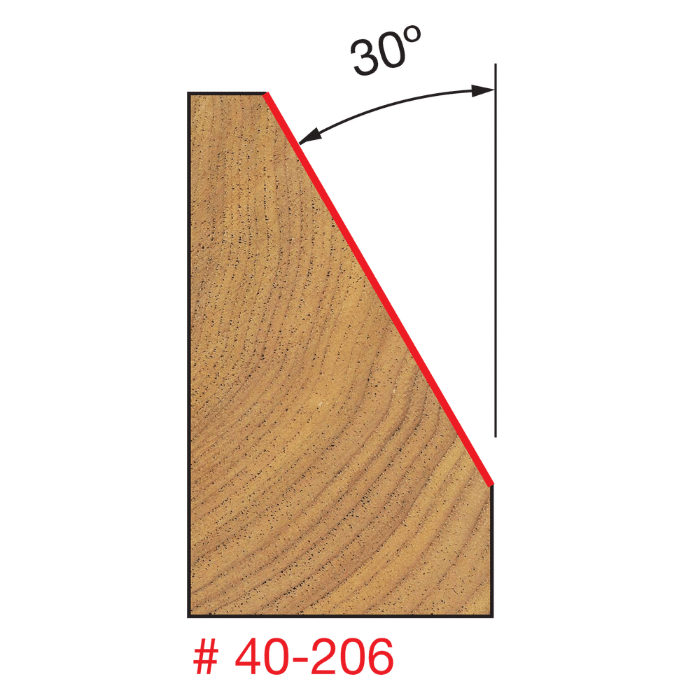 1"-11/32" Chamfer Bit, 30deg