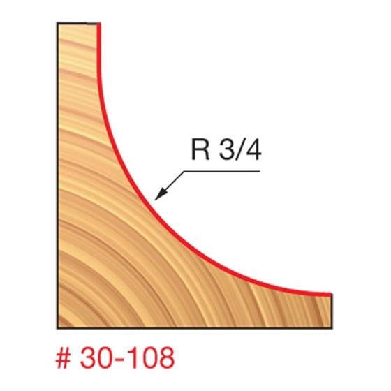 3/4" Radius Cove Bit