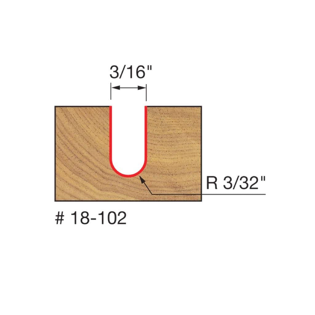 3/32" Radius Round Nose Bit