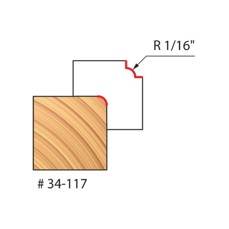 1/16" Radius Rounding Over Bit