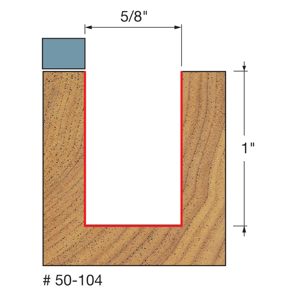 5/8" x 1" Top Bearing Flush Trim Bit