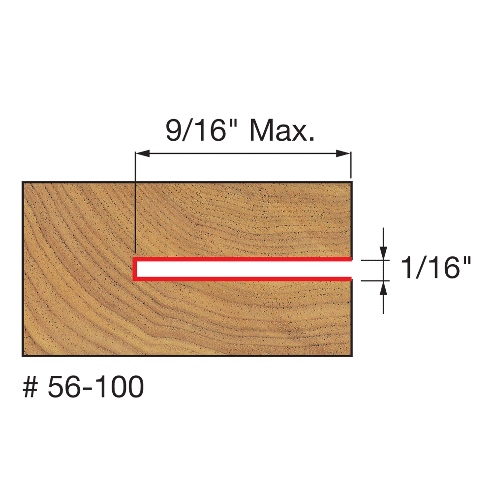 1/16" Slot Three Wing Slotting Cutter