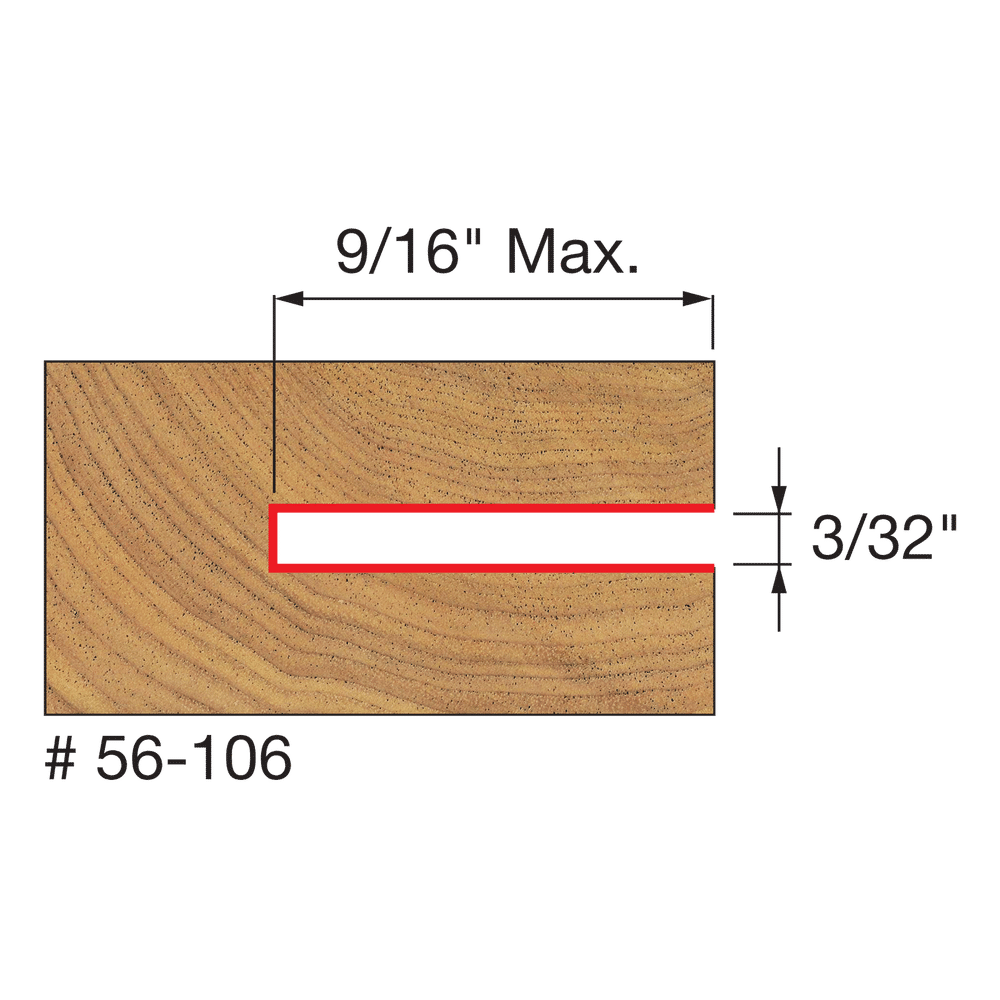 3/32" Slot Three Wing Slotting Cutter