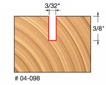 3/32" Double Flute Straight Bit