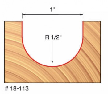 1/2" Radius Round Nose Bit
