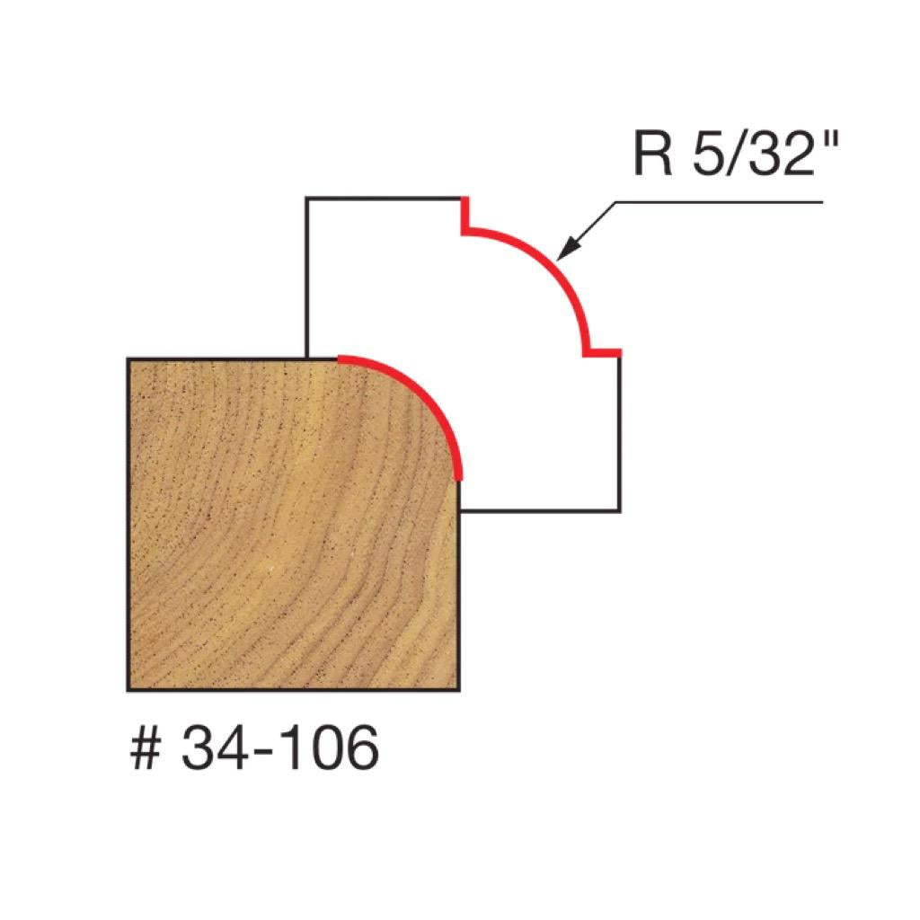 5/32" Radius Rounding Over Bit