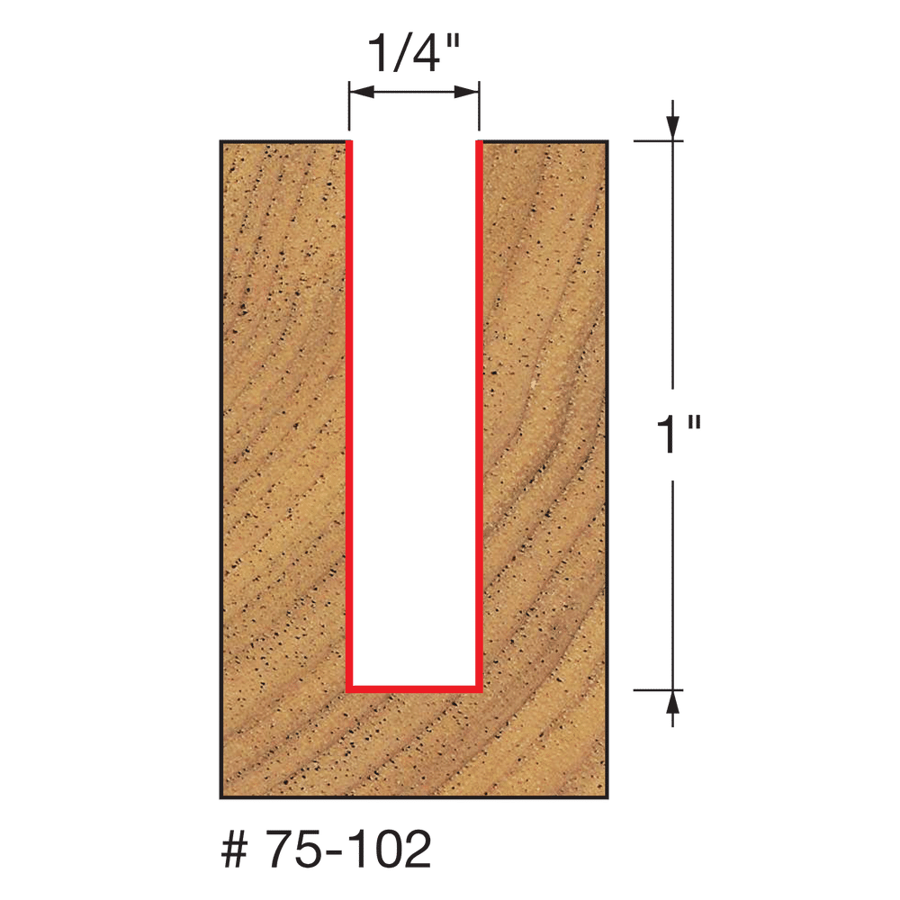 1/4" x 1" Up Spiral Bit