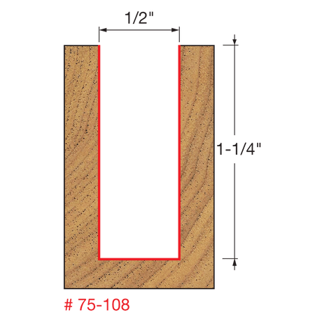 1/2" x 1-1/4" Up Spiral Bit