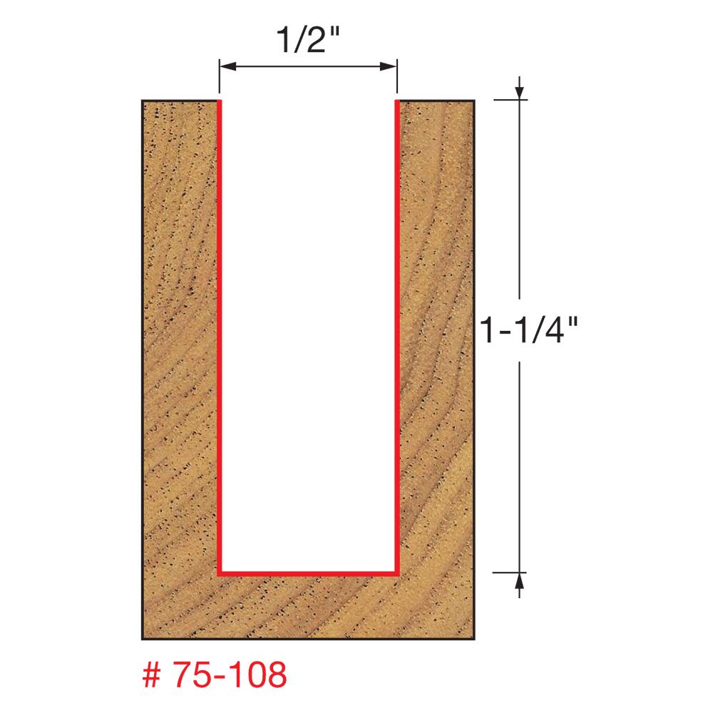 1/2" x 2" Up Spiral Bit