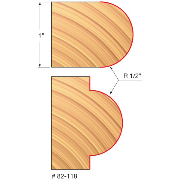 Half round store bit